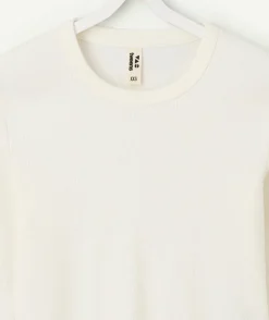 T-shirt fille manches longues blanc