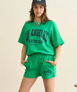 T-shirt fille oversize vert