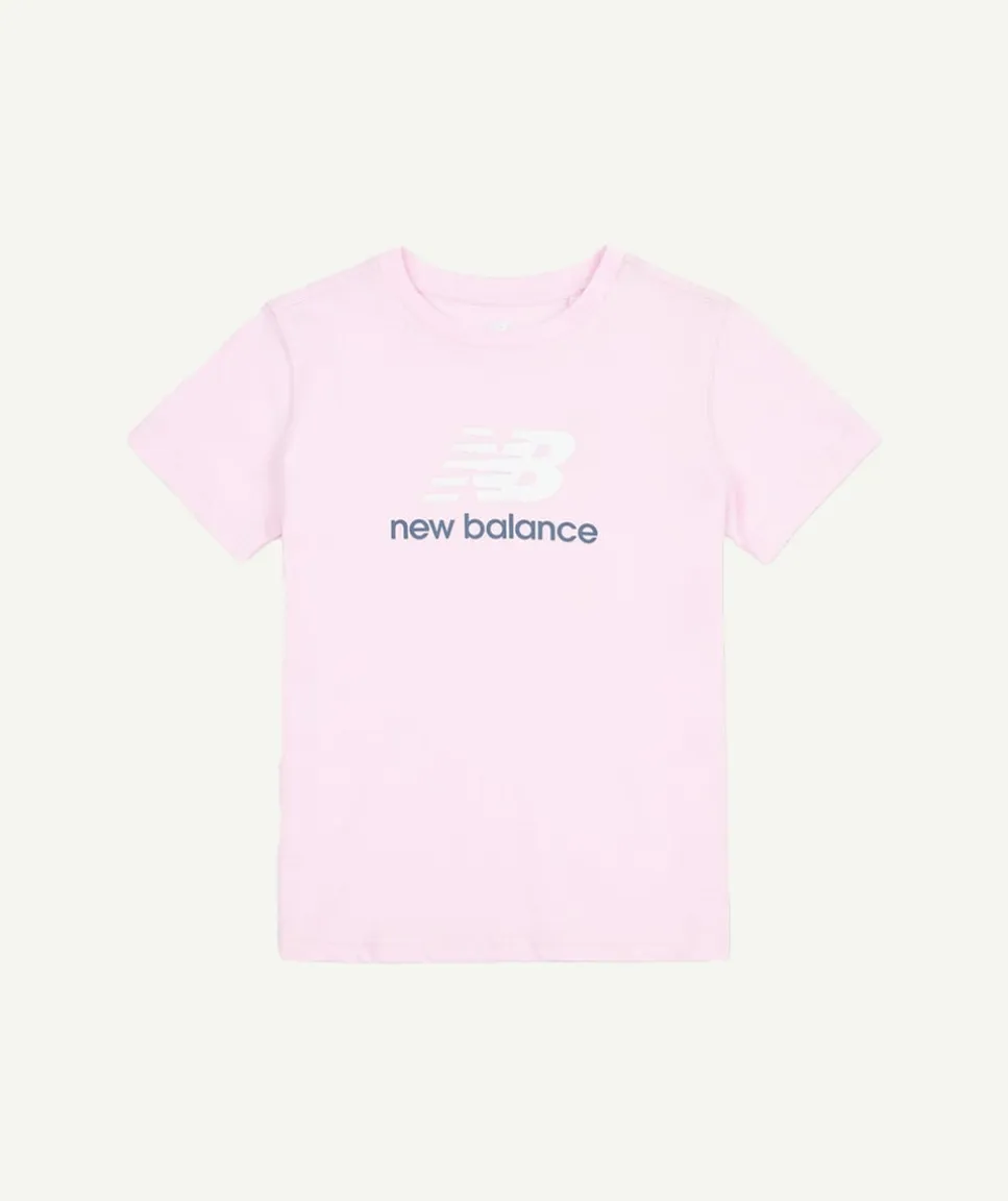 T-shirt fille rose logo