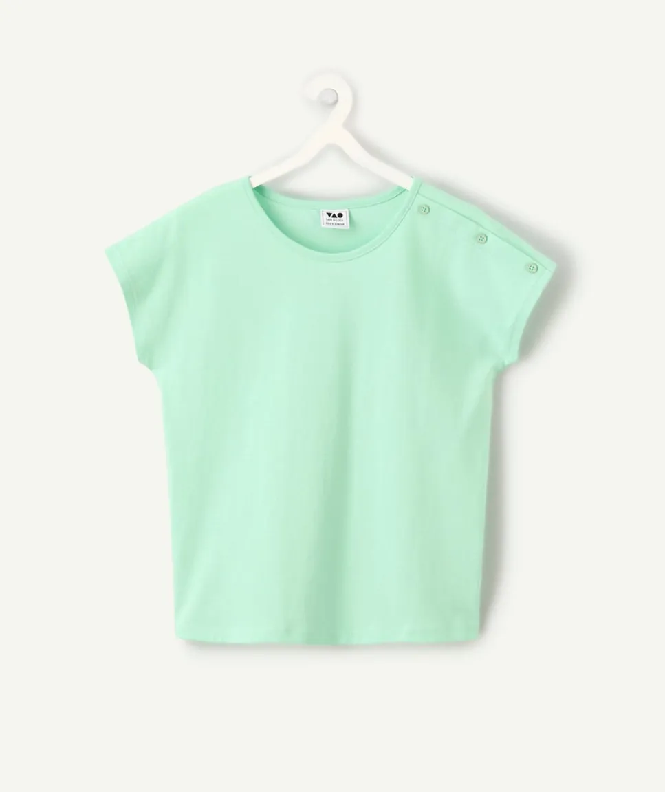 T-shirt fille vert menthe