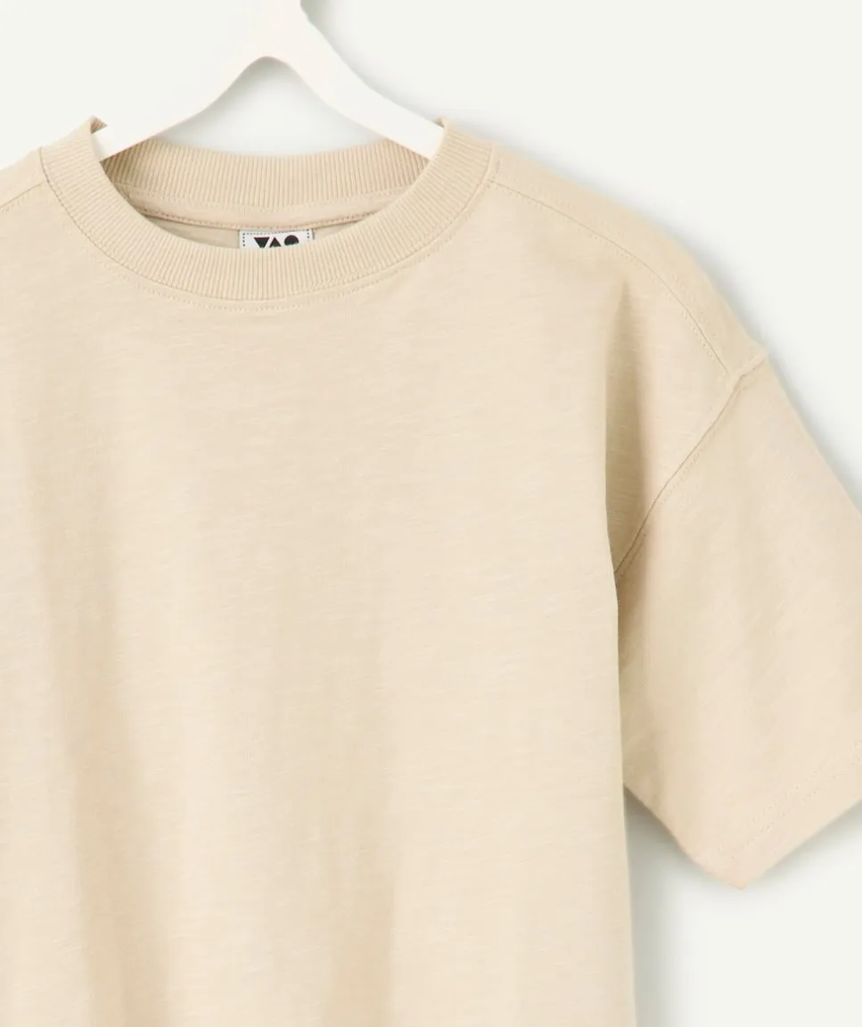 T-shirt garçon beige