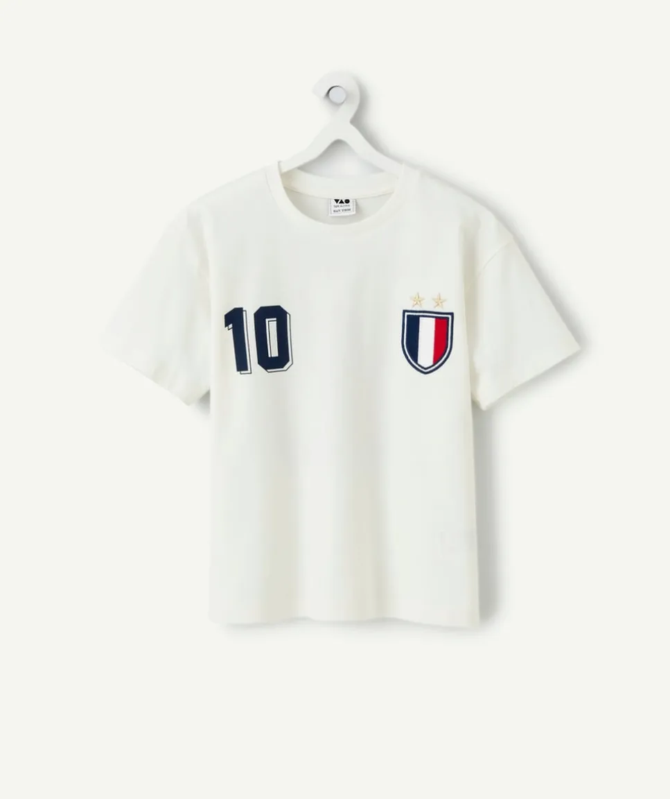 T-shirt garçon blanc coupe du monde france