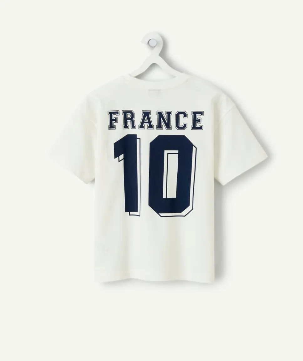 T-shirt garçon blanc coupe du monde france