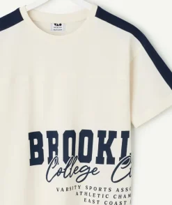T-shirt garçon blanc imprimé