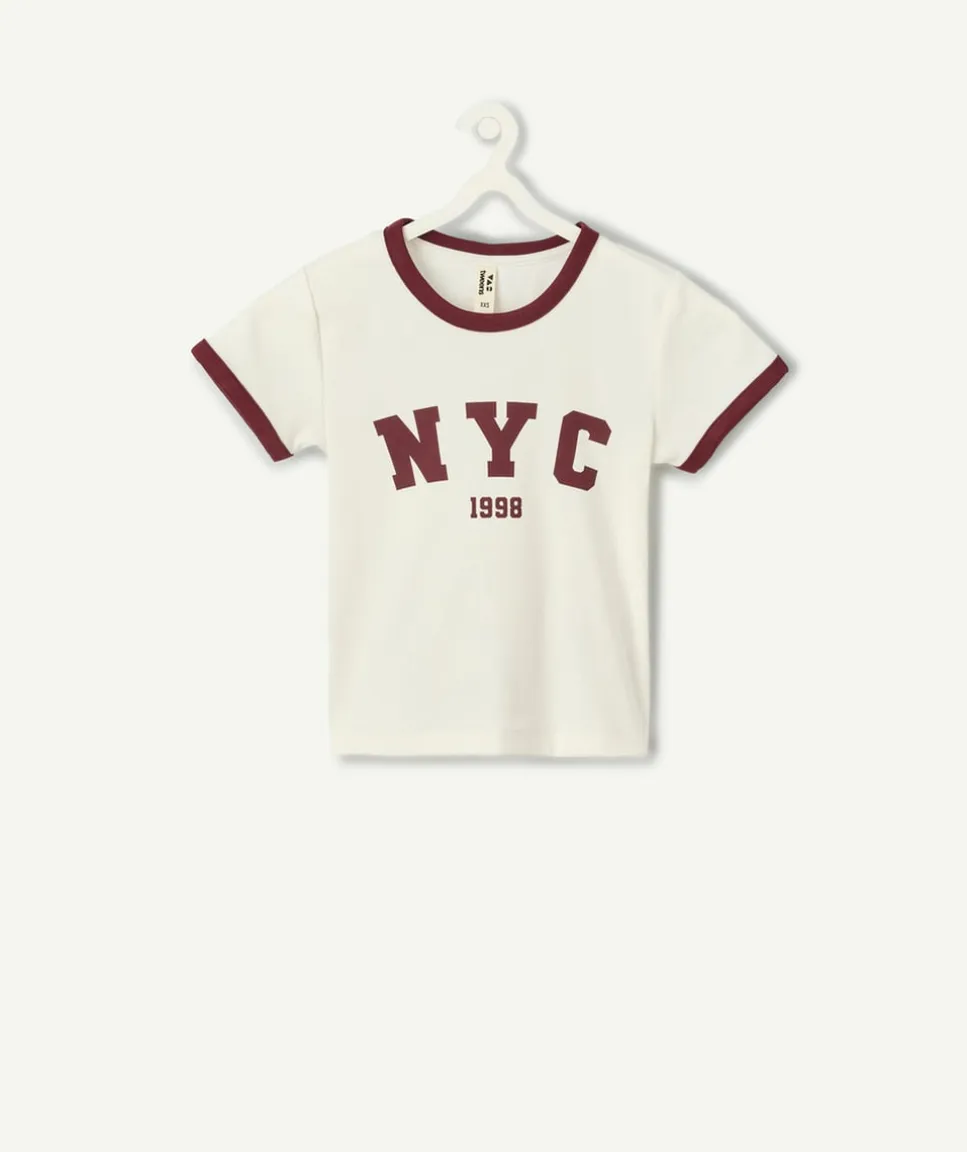 T-shirt garçon blanc imprimé