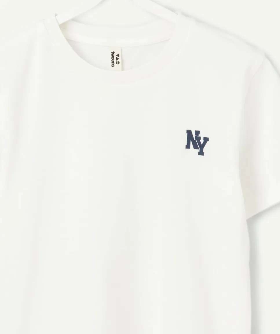 T-shirt garçon blanc imprimé