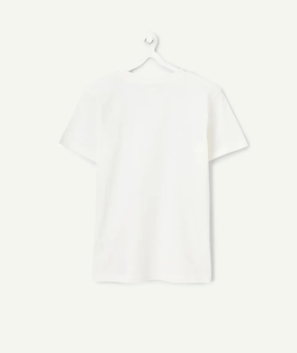 T-shirt garçon blanc imprimé