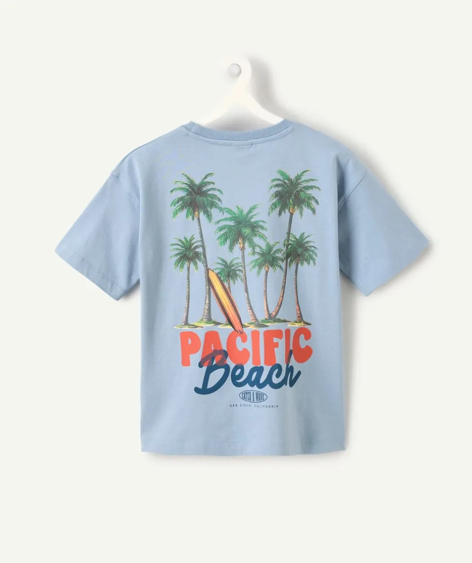 T-shirt garçon bleu imprimé