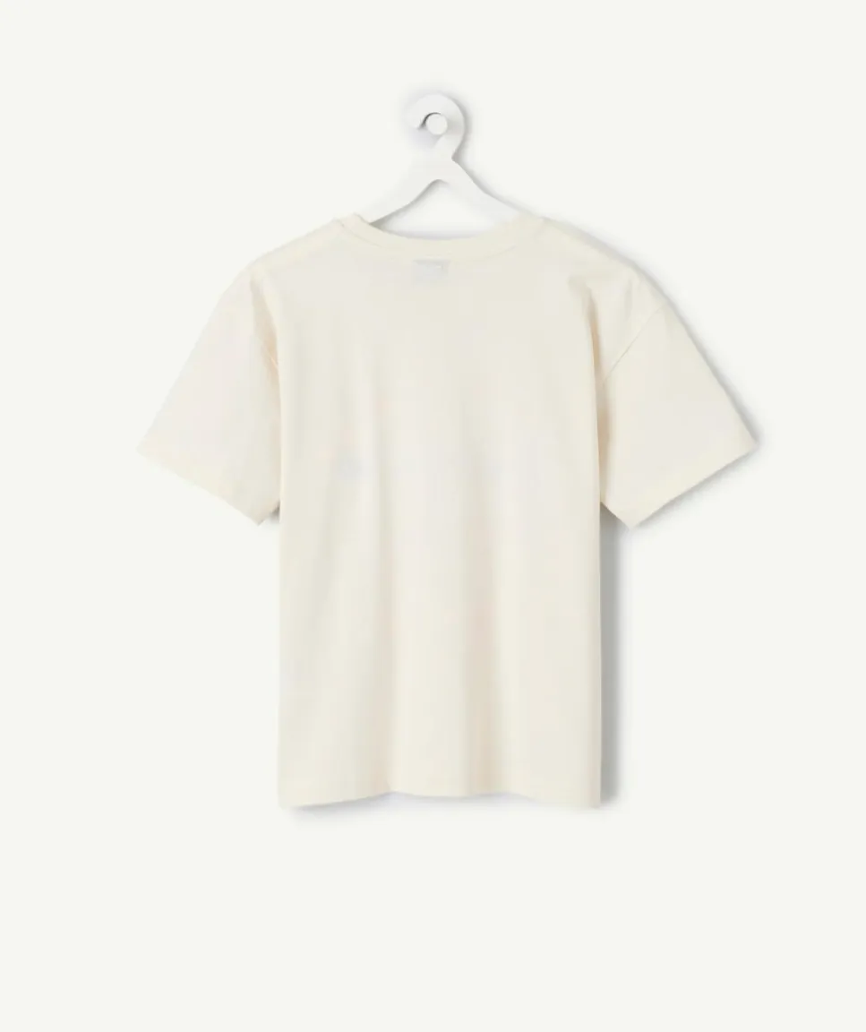 T-shirt garçon écru imprimé homard