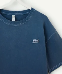T-shirt garçon droit bleu