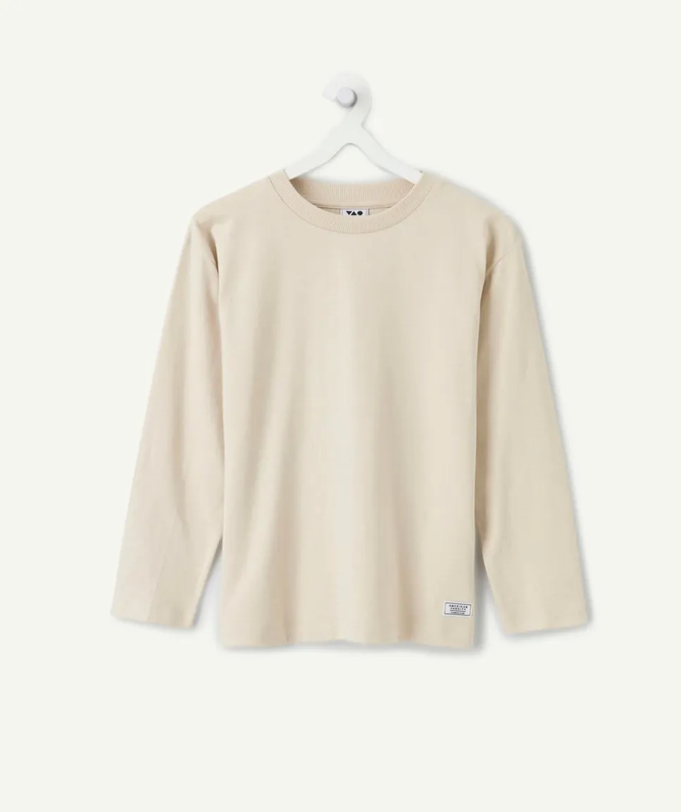 T-shirt garçon droit crème