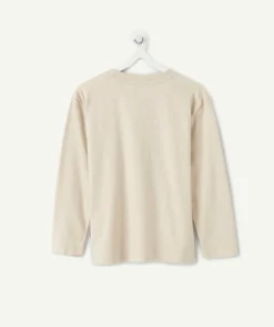 T-shirt garçon droit crème