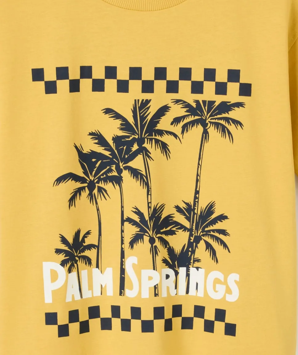 T-shirt garçon imprimé jaune