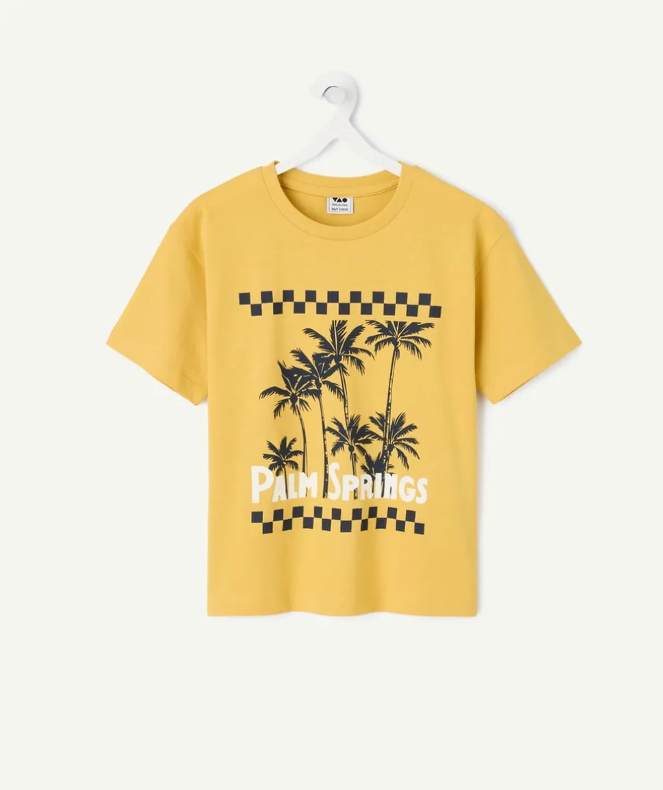 T-shirt garçon imprimé jaune