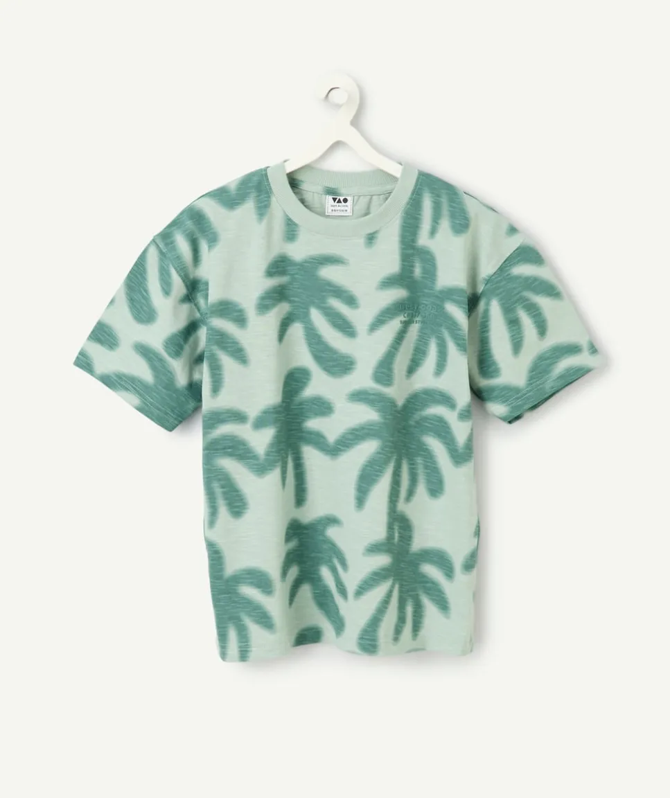 T-shirt garçon imprimé palmiers verts