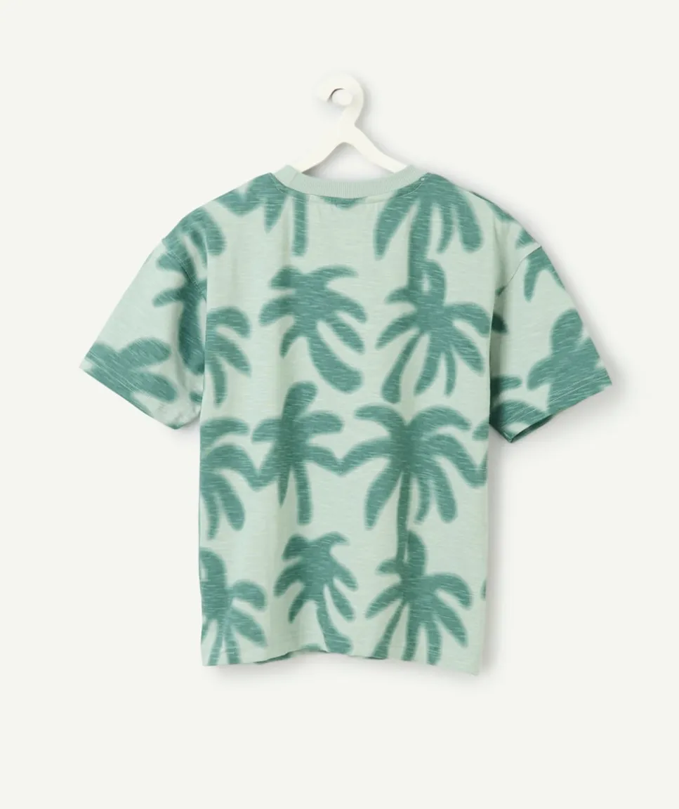 T-shirt garçon imprimé palmiers verts