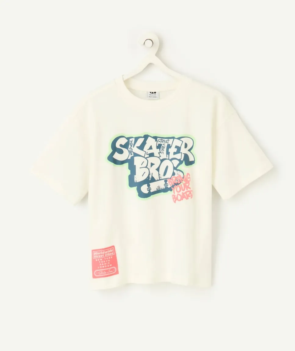 T-shirt garçon imprimé skate