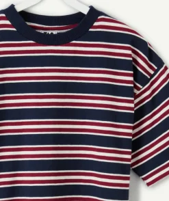 T-shirt garçon marine rayé