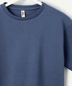 T-shirt garçon oversize bleu