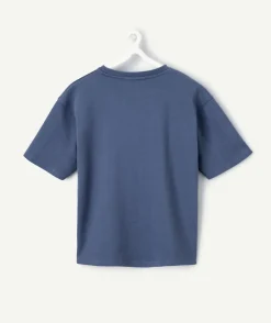 T-shirt garçon oversize bleu