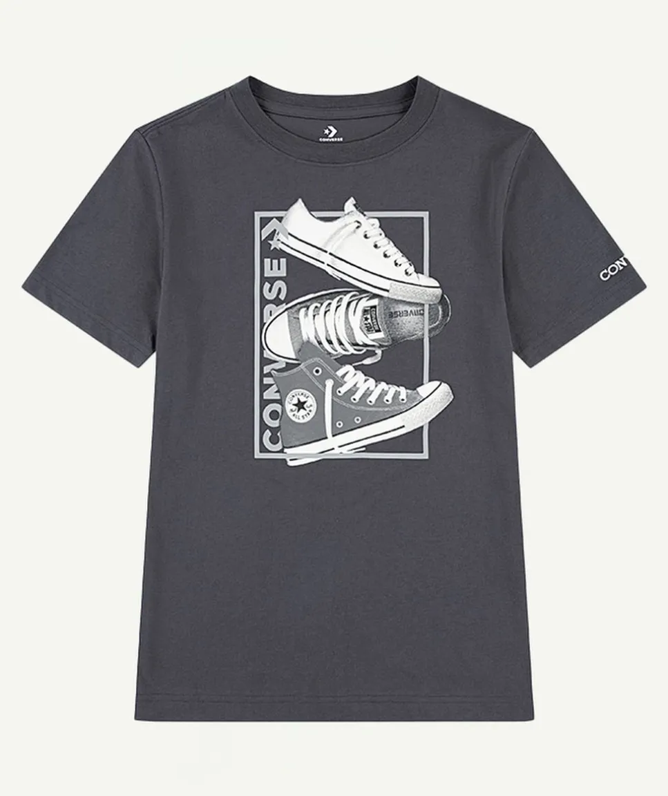 T-shirt garçon oversize gris
