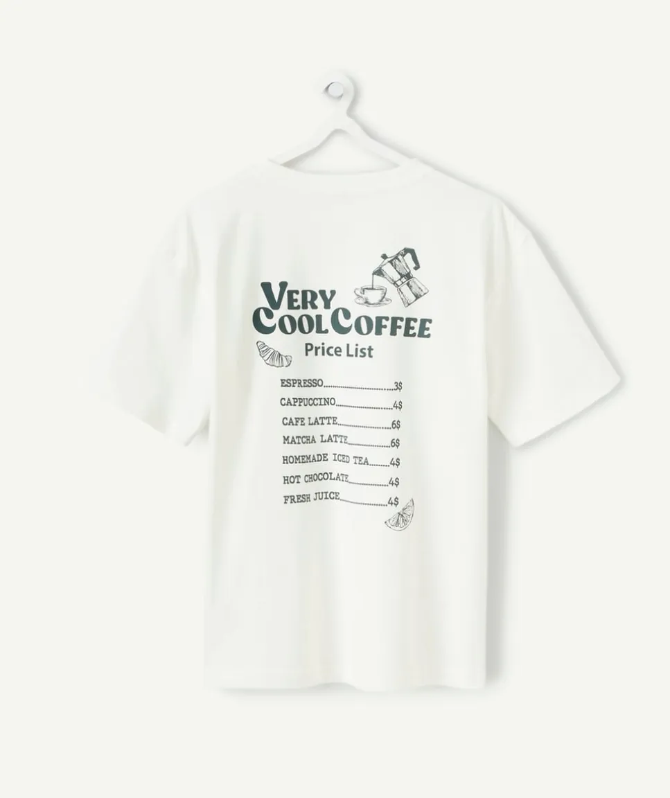T-shirt garçon oversize imprimé blanc
