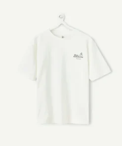 T-shirt garçon oversize imprimé blanc