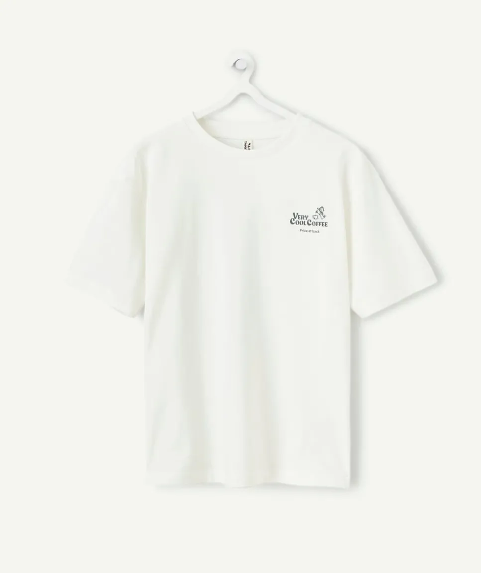 T-shirt garçon oversize imprimé blanc