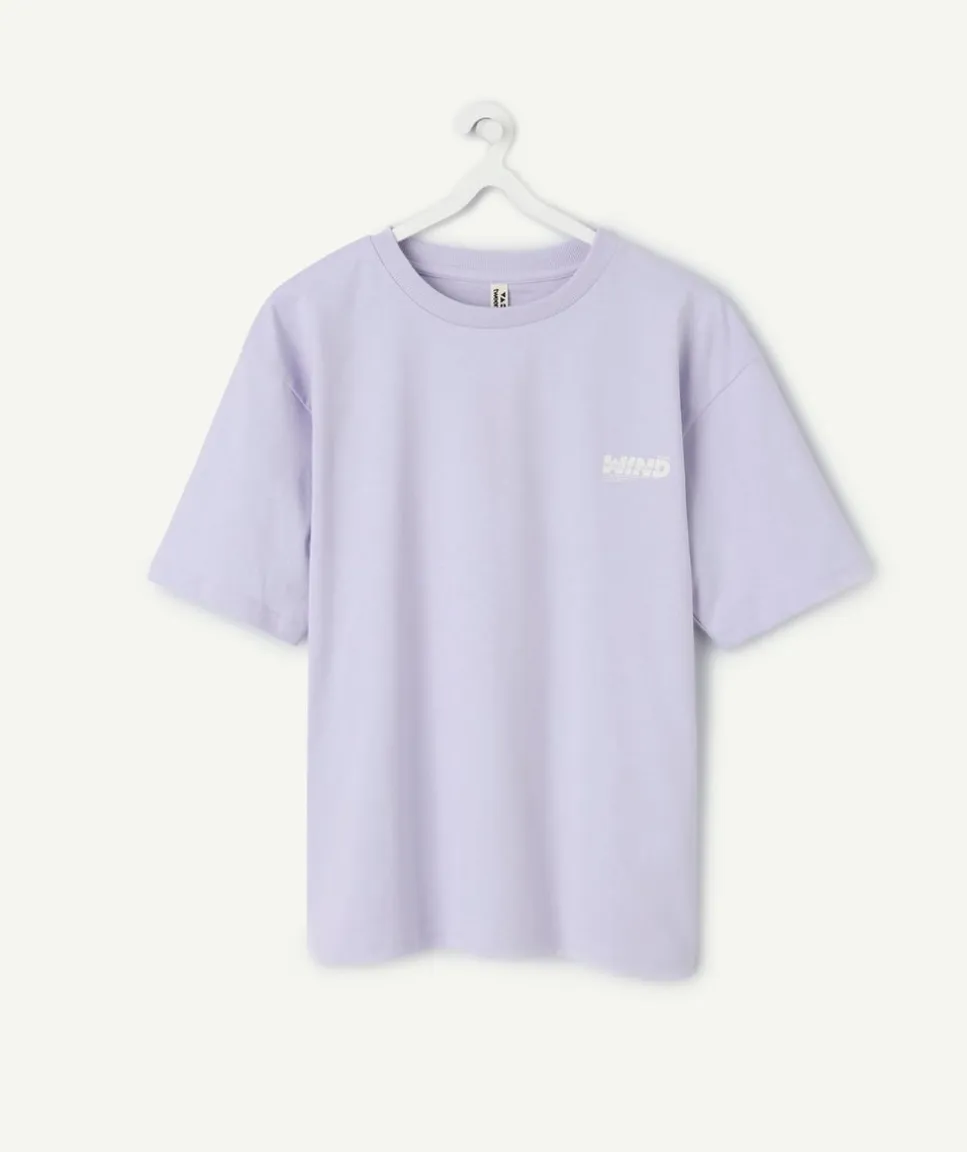 T-shirt garçon oversize lilas