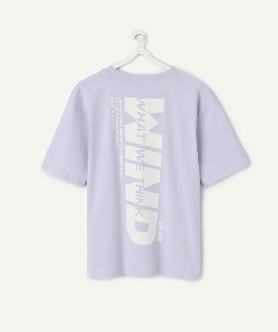 T-shirt garçon oversize lilas