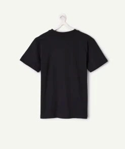 T-shirt garçon oversize noir imprimé