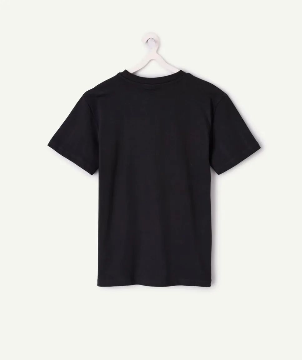 T-shirt garçon oversize noir imprimé