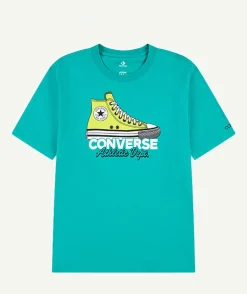 T-shirt garçon oversize turquoise