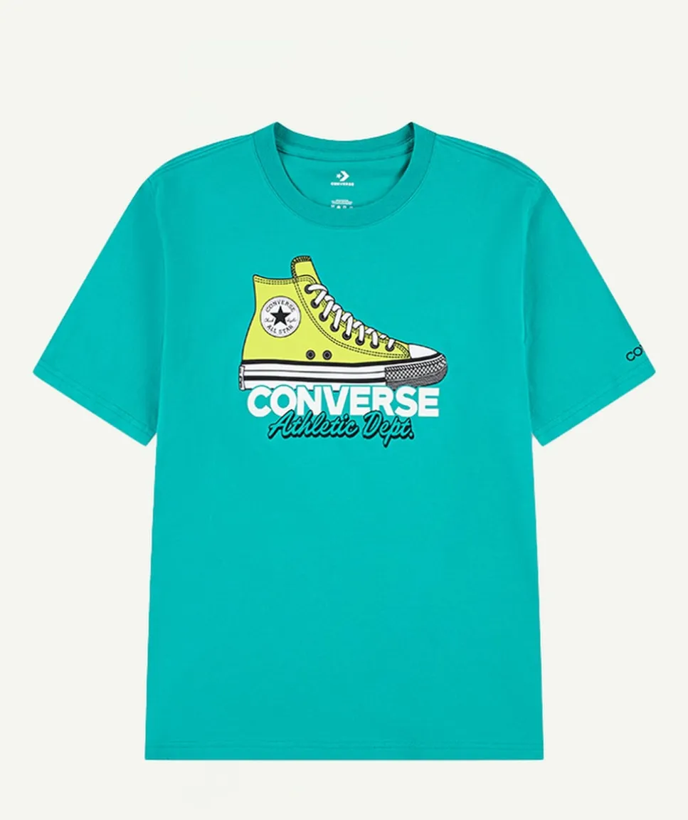 T-shirt garçon oversize turquoise