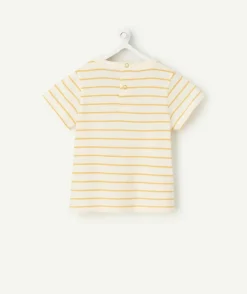 T-shirt garçon rayé jaune