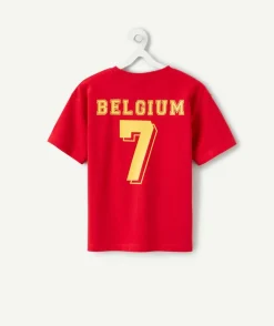 T-shirt garçon rouge coupe du monde belgique