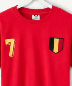 T-shirt garçon rouge coupe du monde belgique