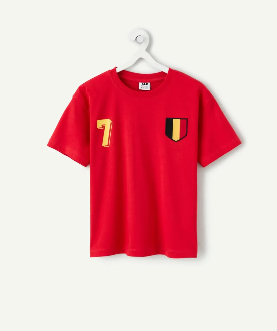 T-shirt garçon rouge coupe du monde belgique
