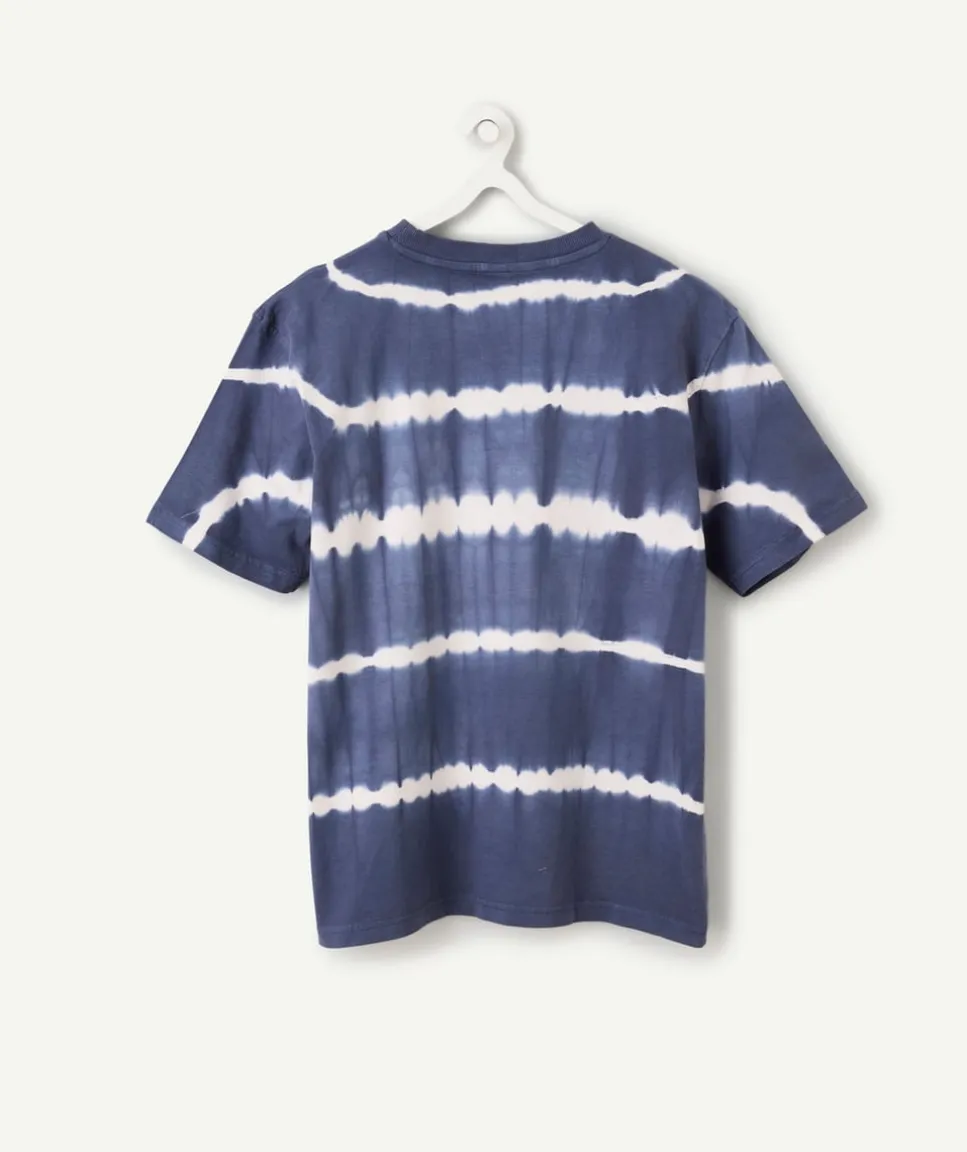 T-shirt garçon tie-dye bleu