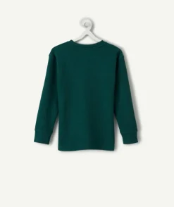 T-shirt garçon vert foncé