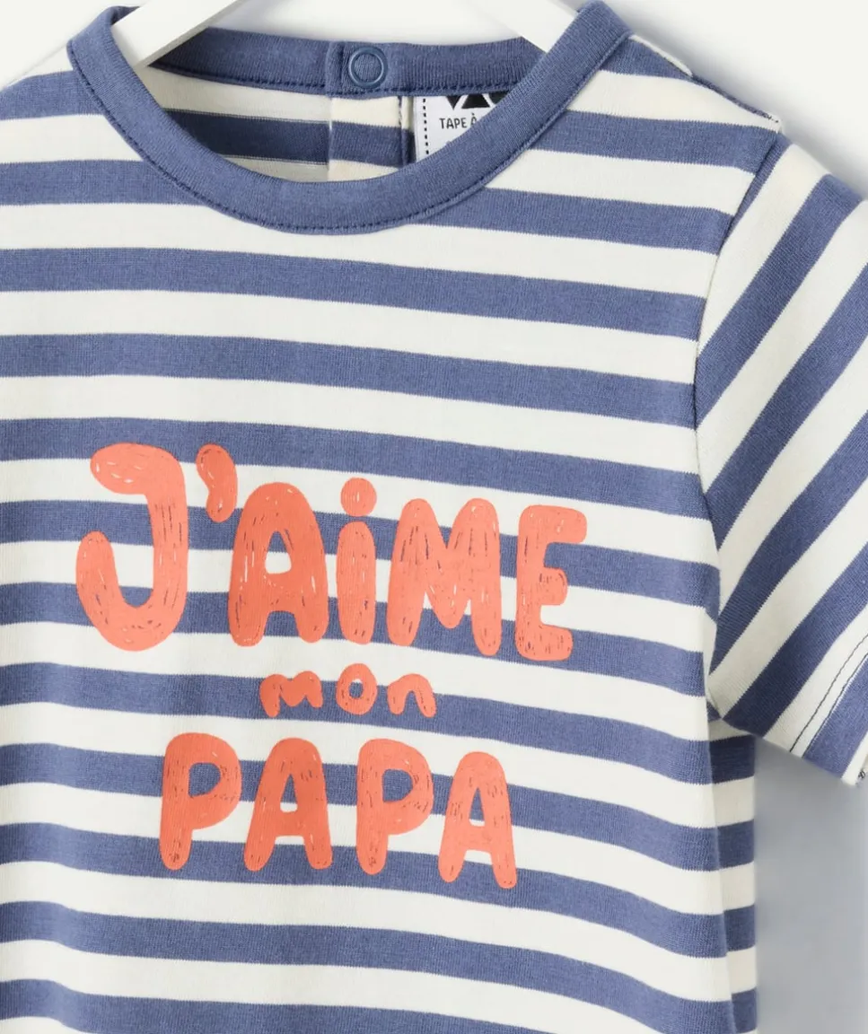 T-shirt manches courtes bébé garçon rayé