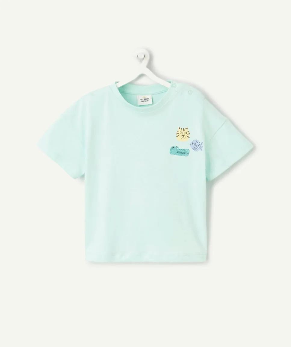 T-shirt manches courtes bébé garçon bleu pastel