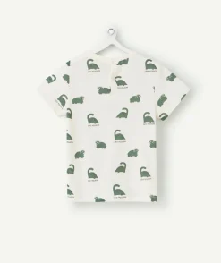 T-shirt manches courtes bébé garçon en coton bio imprimé dinosaures