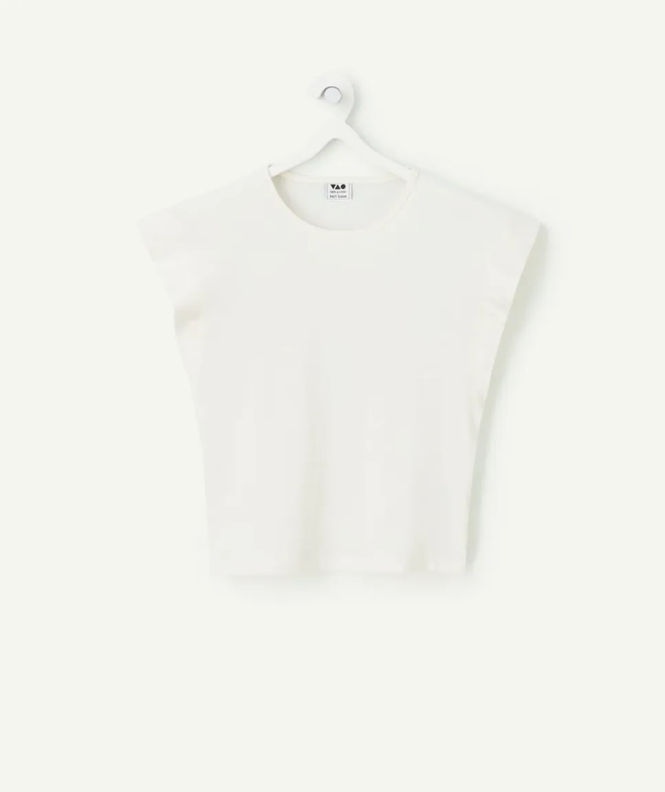 T-shirt manches courtes fille blanc