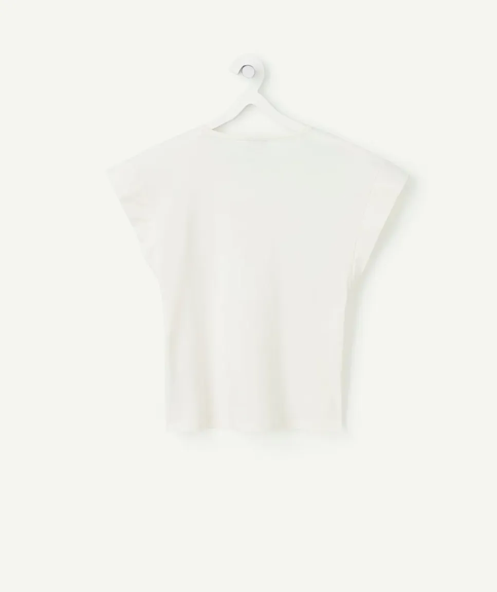 T-shirt manches courtes fille blanc
