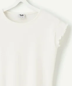 T-shirt manches courtes fille blanc