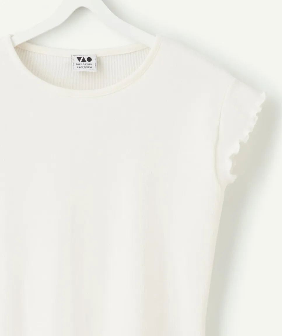 T-shirt manches courtes fille blanc