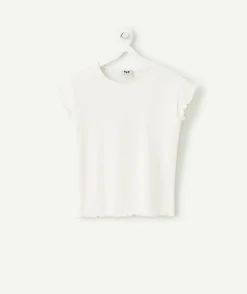 T-shirt manches courtes fille blanc