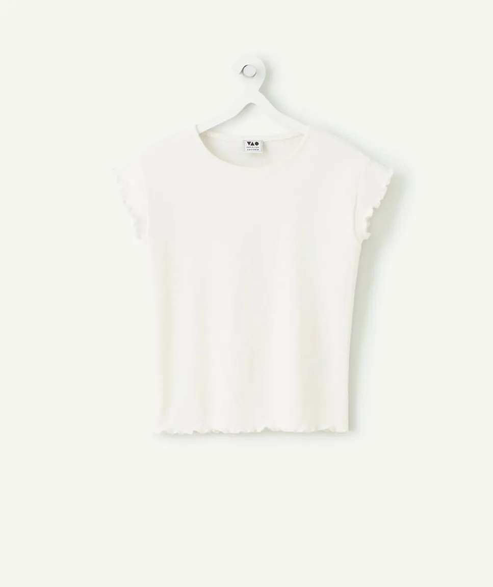 T-shirt manches courtes fille blanc