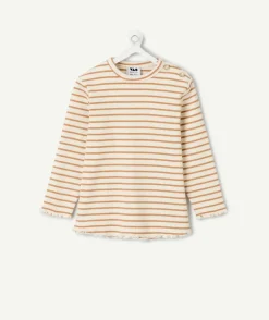 T-shirt manches longues bébé fille rayé